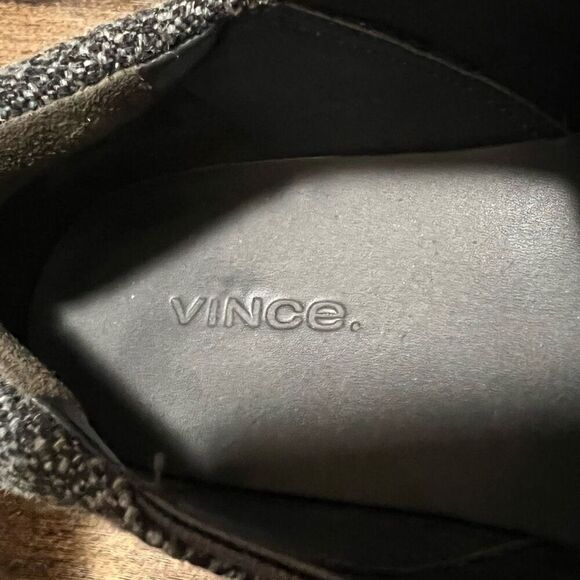 Vince Blair Gray Wool Tweed Boucle Platform Slip On Shoes Sneaker Size 7 - Picture 4 of 5